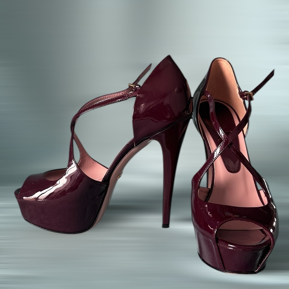 Elegant Burgundy High Heels